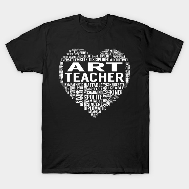 Art Teacher Heart T-Shirt by LotusTee